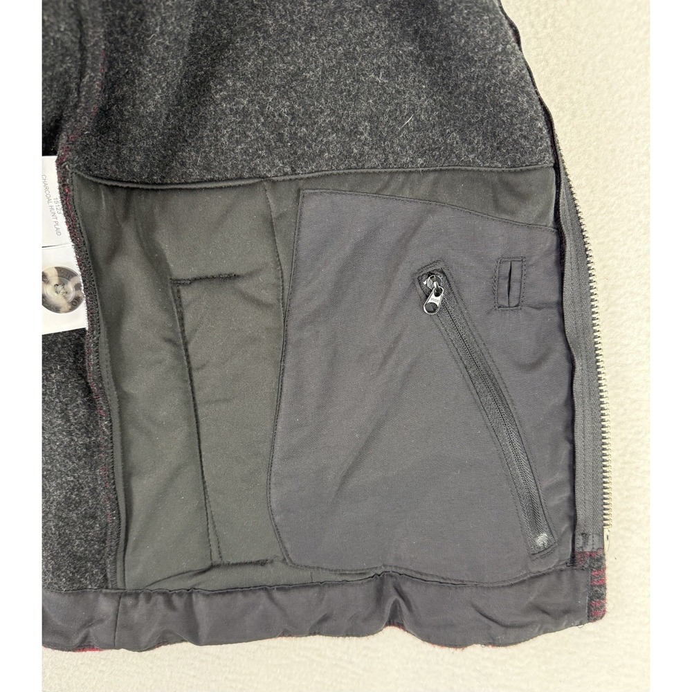 Woolrich Check Plaid Wool Blend Hooded Jacket Women's Size Medium 15123 - Picture 5 of 13